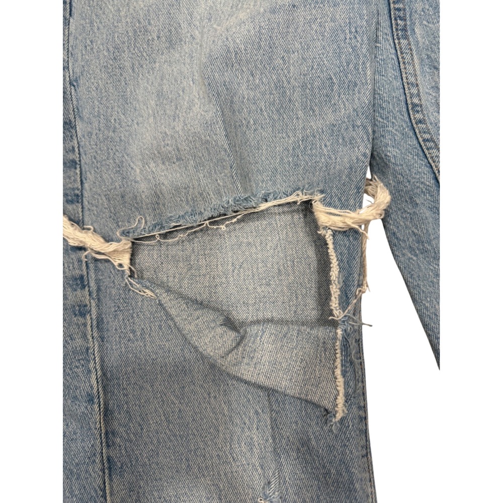 Abercrombie & Fitch The 90s Straight Ultra High Rise Distressed Jeans Light 28S - Picture 4 of 4